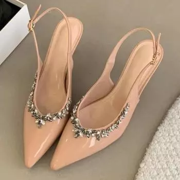 Весенние сексуальные женские туфли-лодочки с острым носком и пряжкой на ремешке, элегантные босоножки на тонком каблуке, босоножки на каблуке, женские туфли Zapatos Mujer 35