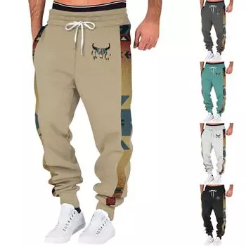 Весенние спортивные брюки для фитнеса мужские свободные повседневные спортивные штаны из хлопка L чёрный