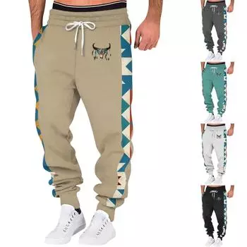 Весенние спортивные брюки для фитнеса мужские свободные повседневные спортивные штаны из хлопка L чёрный