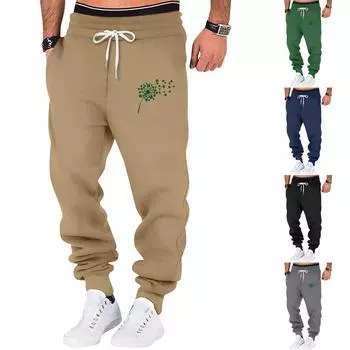 Весенние спортивные брюки для фитнеса мужские свободные повседневные спортивные штаны из хлопка XXXL хаки