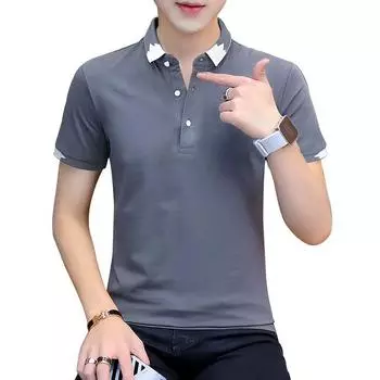 Весенние тонкие рубашки поло Мужские повседневные летние рубашки поло с коротким рукавом XL