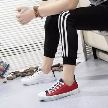Весенние туфли 2024 Fshion Solid Sewing Adult Canvas Shoes Man Fabric Sapato Feminino Size Men shoes 39 чёрный