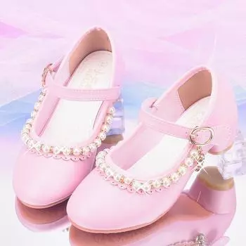 Весенние туфли для детей, принцесса, одиночные туфли 26 белый