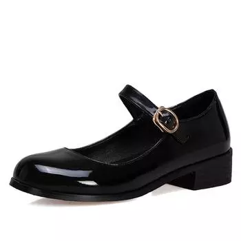 Весенние туфли-лоферы для женщин, повседневные, лакированные, танцевальные туфли Мэри Джейн, женские, элегантные, на плоской подошве, осенние, удобные, большого размера 45 35 вино красного