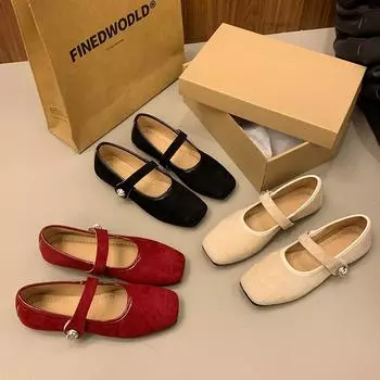 Весенние туфли Мэри Джейн в британском стиле с плоским носком, женские, с круглым носком и поясом, повседневные, маленькие кожаные туфли 35