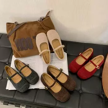 Весенние туфли Мэри Джейн женские новые французские темпераментные элегантные квадратные туфли с неглубоким горлом бархатные вечерние туфли женские одинарные туфли 35 серый