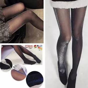 Весенние ультратонкие женские чулки, не затягивающиеся, яркие шелковые, перламутровые, блестящие, красивые ноги чёрный