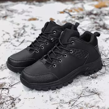 Весенние высокие альпинистские ботинки для активного отдыха — мягкие и удобные, простые и универсальные альпинистские ботинки 37 чёрный