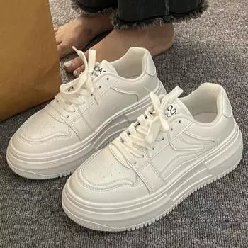 Весенние женские кроссовки для тенниса, прогулки, массивные белые повседневные удобные женские вулканизированные туфли без шнуровки Zapatillas Mujer 35