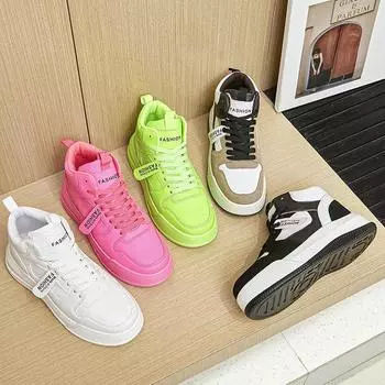 Весенние женские модные спортивные повседневные кроссовки на толстой подошве 42 белый