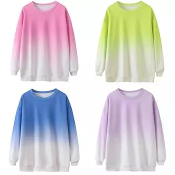 Весенние женские толстовки с капюшоном, толстовка с длинным рукавом, повседневные, свободные, женские пуловеры, топы, осенние, с принтом тай-дай, розовые, тонкие толстовки M