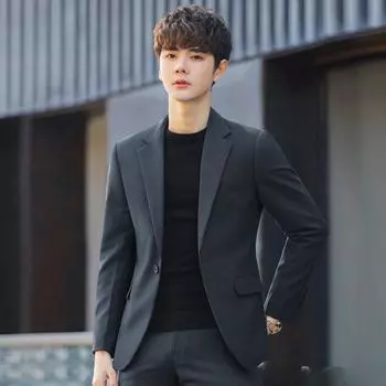 Весенний Боди Ruffian Красивый Повседневный Маленький Костюм Пиджак Мужской Корейский Свадебный Топ M