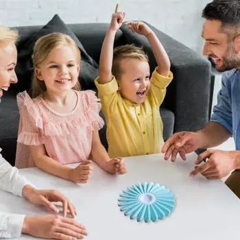 Весенний цветок Fidget Spinner игрушка снятие стресса и тревоги для детей подростков взрослых пальчиковый гироскоп портативный дорожный цветок в форме сенсорного вращающегося игрушки светло-синий