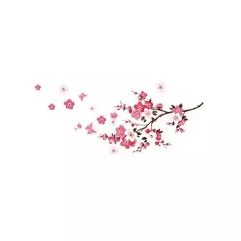 Весенний цветок персика самоклеящаяся наклейка на стену для дома, спальни, гостиной розовый
