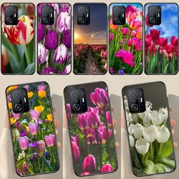 Весенний цветок тюльпанов для POCO X5 X3 F5 Pro X4 F4 GT M5s C40 F3, чехол для Xiaomi 13 Lite 12 11T 12T Pro 12X, чехол Mi 12 Lite