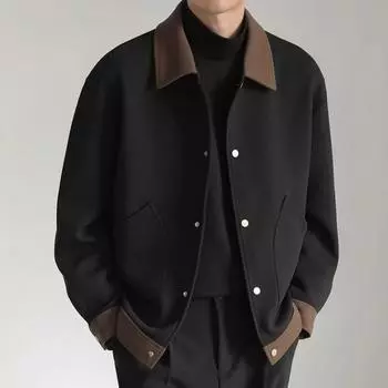 Весенний дизайн, простая повседневная куртка, новая свободная куртка с контрастными лацканами M