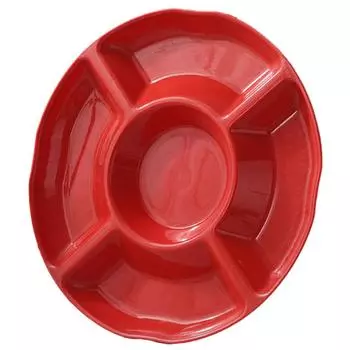 Весенний фестиваль конфетная тарелка 5 отделений большая емкость круглая закуска фрукты орехи еда сервировочный поднос держатель для тарелок кухонные принадлежности S