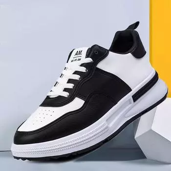 Весенний фестиваль, новая толстая подошва, модная тенденция, повседневная мужская обувь, низкие кеды, соответствующие цвета, спортивные повседневные маленькие белые туфли, мужские одинарные туфли 40 белый