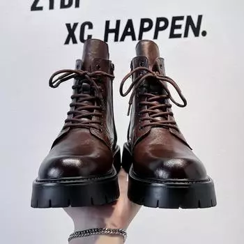 Весенний интернет-дизайн знаменитостей Sense British Style универсальные ботинки Martin Boots Locomotive Tooling Boots 3307-A 38 коричневый