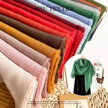 Весенний новый высококачественный искусственный хлопок и лен 130 см большой квадратный шарф монохромный шелковый шарф шаль женский шарф 95*95cm