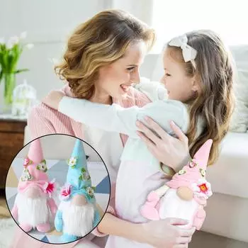 Весенний подарок, милый безликий карлик, кукла, украшение для дома, подарок на день матери One Size