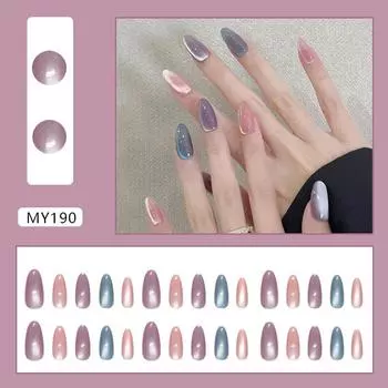 Весенний радужный нейл-арт из стеклянных бусин 30 штук