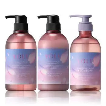 Весенний шампунь YOLU, мыло для тела, набор из 3 предметов, успокаивающее ночное восстановление [2025 г., лимитированная версия]