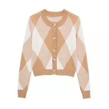 Весенний свитер женский 2023, свитер для женщин, вязаный кардиган с сердечком, короткий свитер, пальто с длинными рукавами и круглым вырезом для женщин One Size розовый