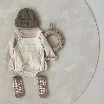 Весенний вельветовый комбинезон для маленьких мальчиков и девочек