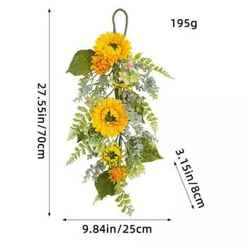 Весенний венок на дверь, имитация перевернутого подсолнуха, украшение для гостиной S2-31 Sunflower