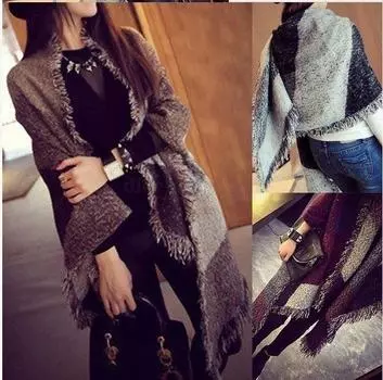 Весенний женский шарф, теплый шерстяной кашемировый палантин, шарфы, винтажный шарф, элегантный шарф, шаль ONE SIZE