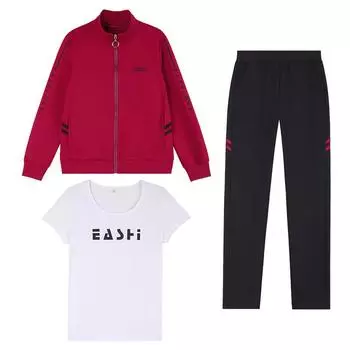 Весенний женский весенний свитер из трех частей с длинными рукавами, повседневный спортивный костюм большого размера M