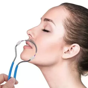 Весенняя эпиляция на лице, портативный ручной эжектор для удаления ненужных губ, челюстей, корней усов, ожогов на шее и боках, размытия. синий