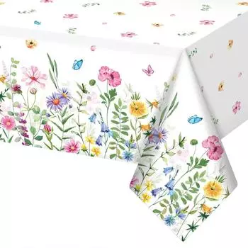 Весенняя цветочная скатерть, летняя красочная цветочная бабочка, скатерть для праздника, пикника, домашнего обеда, свадьбы, дня рождения, вечеринки, декора 50x50cm napkin