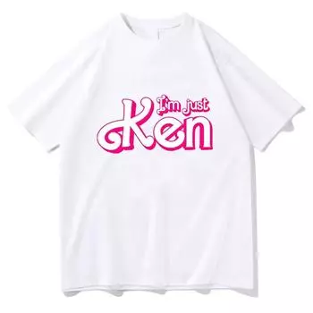 Весенняя футболка с круглым вырезом «Я просто Кен Райан», хлопковая футболка с графическим принтом, Ropa Hombre, удобная одежда XS белый