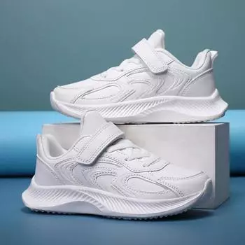 Весенняя горячая и универсальная детская повседневная спортивная обувь кампусная мода большие размеры маленькие белые туфли для активного отдыха кроссовки для мальчиков 28