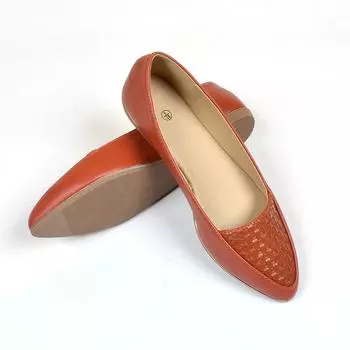 Весенняя и летняя обувь больших размеров, удобная, с острым носком, на мягкой подошве, женская обувь с одной педалью 36 оранжевый