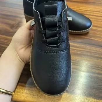 Весенняя и летняя обувь больших размеров, удобная, с одной педалью, легкая, с мягкой подошвой, на плоской подошве, женская обувь 36 чёрный