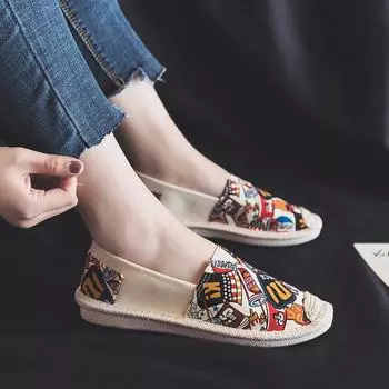 Весенняя и летняя обувь Plus One Pedal Lazy Shoes Студенческая обувь Fisherman Shoes Плоская обувь Женская обувь 36 звезда