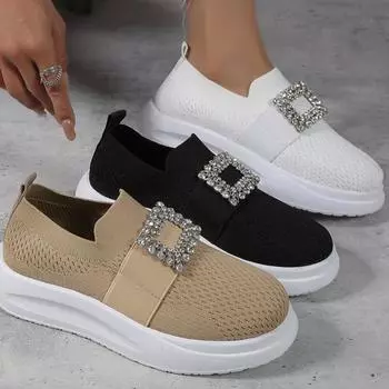 Весенняя и летняя обувь. Женские туфли больших размеров на плоской подошве с пайетками и туфли на одной педали. 36 чёрный