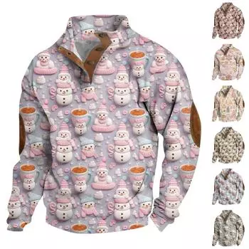 Весенняя и мужская толстовка с воротником-стойкой — это повседневные свитера для активного отдыха, топы L розовый