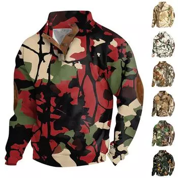 Весенняя и мужская толстовка с воротником-стойкой — это повседневные свитера для активного отдыха, топы L чёрный