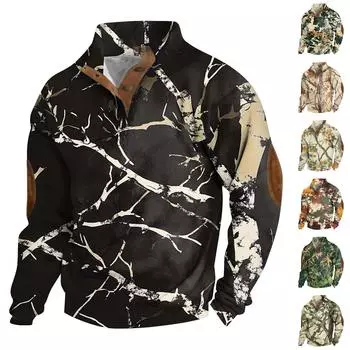 Весенняя и мужская толстовка с воротником-стойкой — это повседневные свитера для активного отдыха, топы M бежевый