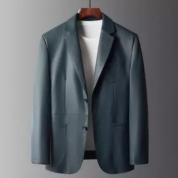 Весенняя и осенняя куртка из натуральной кожи, мужской костюм, короткая кожаная куртка из овчины M