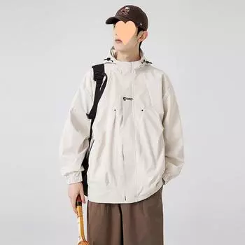 Весенняя и осенняя куртка Новая весенняя и осенняя куртка Модная брендовая повседневная свободная куртка для мужчин S