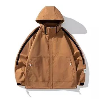 Весенняя и осенняя куртка с капюшоном, ветрозащитная куртка для мужчин, осенняя новая свободная трендовая куртка, утолщенная куртка Plus Casual Jacket для мужчин M