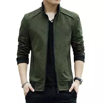 Весенняя и осенняя мужская куртка Куртка Инструментальная куртка Молодежная куртка M хаки