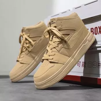 Весенняя и осенняя мужская обувь Putian Board Shoes New Korean Edition Trend Middle Help Shoes Air Force AJ No. 1 Спортивная обувь для отдыха Мужская 39