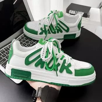 Весенняя и осенняя мужская обувь Сотни моделей повседневной обуви на плоской подошве для подростков Удобная модная спортивная обувь Маленькие белые туфли 39