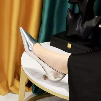 Весенняя и осенняя обувь больших размеров, удобная, на низком каблуке, с тонким каблуком, с острым носком, женская обувь 35 чёрный